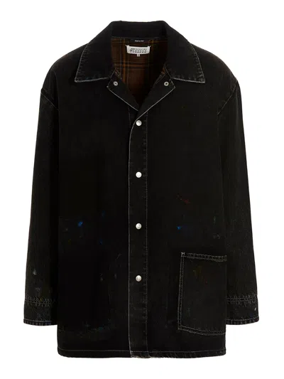 Maison Margiela Denim Jacket In Black