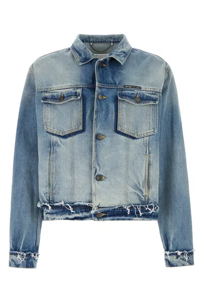 Maison Margiela Long Sleeve Denim Jacket Chest And Front Pockets In Blue