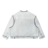 Maison Margiela Denim Jacket With Contrasting Seams In Blue