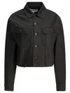 Maison Margiela Denim Jacket With Collared Design And Pockets In Black