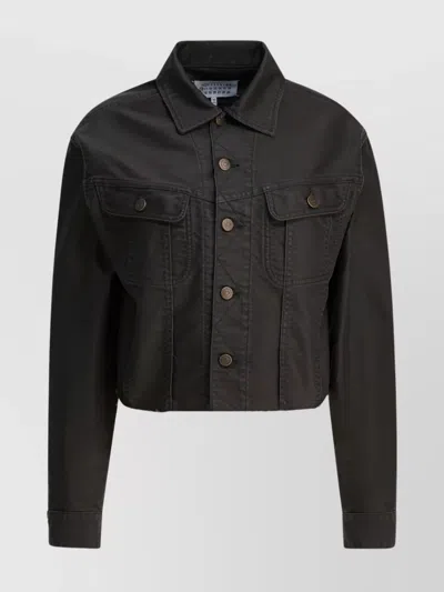 MAISON MARGIELA DENIM JACKET WITH COLLARED DESIGN AND POCKETS