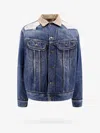 Maison Margiela Destroyed Effect Denim Jacket With Corduroy Collar