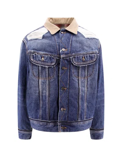MAISON MARGIELA DENIM JACKET WITH DESTROYED EFFECT