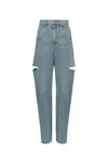 Maison Margiela Denim Jeans With Slash Details Woman Blue Jeans In Blue