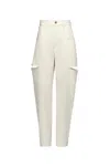 Maison Margiela Denim Jeans With Slash Details Woman White In White
