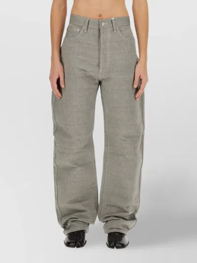 Maison Margiela Denim Jeans With Wide Leg And Pockets In Multicolor