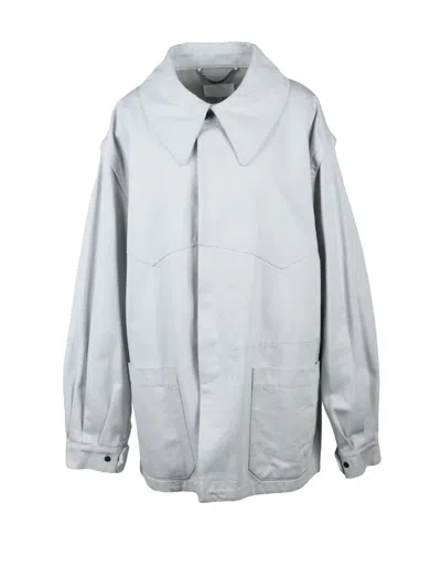 Maison Margiela Denim Overshirt - Beige In Multi