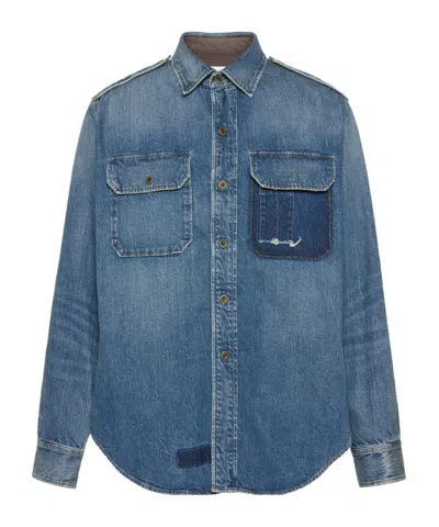 Maison Margiela Denim Shirt In Blue