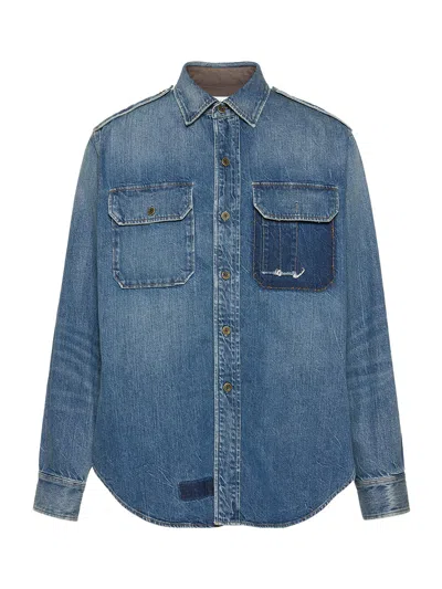 MAISON MARGIELA MAISON MARGIELA DENIM SHIRT BLUE