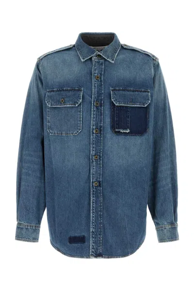Maison Margiela Denim Shirt In Blue