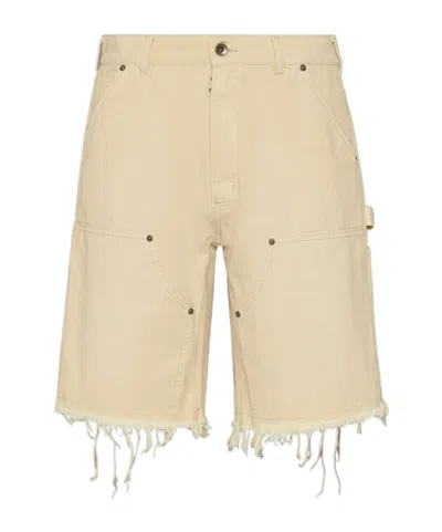 Maison Margiela Denim Shorts In Brown