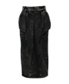 Maison Margiela Denim Pencil Skirt In Black