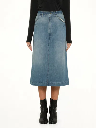 Maison Margiela Denim Skirt In Blue