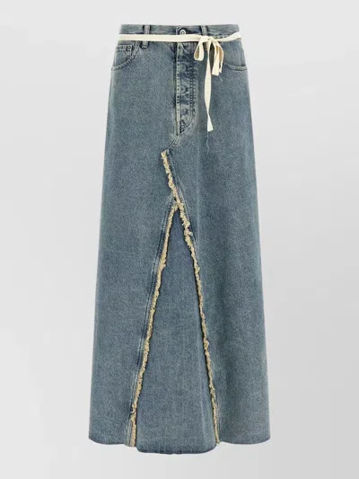 Maison Margiela Raw Hem Denim Skirt Skirts Light Blue