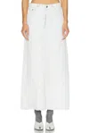 Maison Margiela Painted Denim Maxi Skirt In White