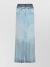 Maison Margiela Women's Denim Skirt In Cyan