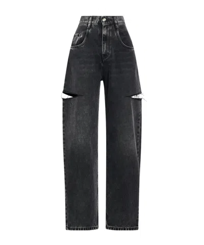 Maison Margiela Denim Trousers In Black