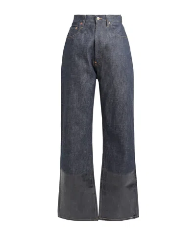 Maison Margiela Denim Trousers In Blue