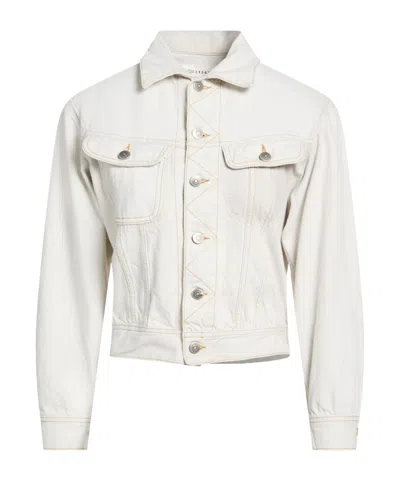 Maison Margiela Denim Trucker Jacket In Neutral