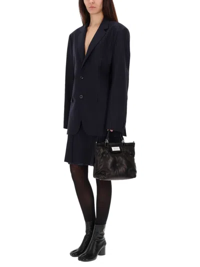 Maison Margiela Denim Wool Skirt In Black