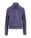 Maison Margiela Distressed Cotton Jacket In Blue
