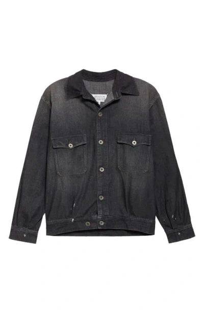 Maison Margiela Distressed Denim Jacket In Black