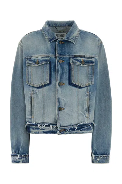Maison Margiela Distressed Denim Jacket In Blue
