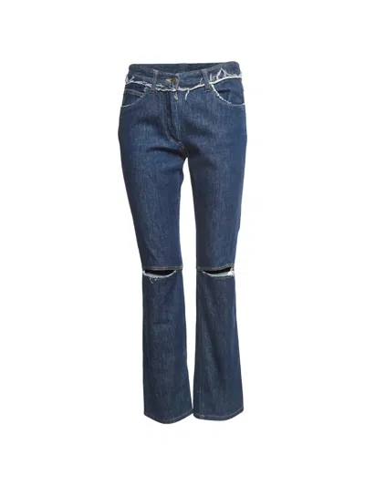 Pre-owned Maison Margiela Distressed Denim Jeans In Blue