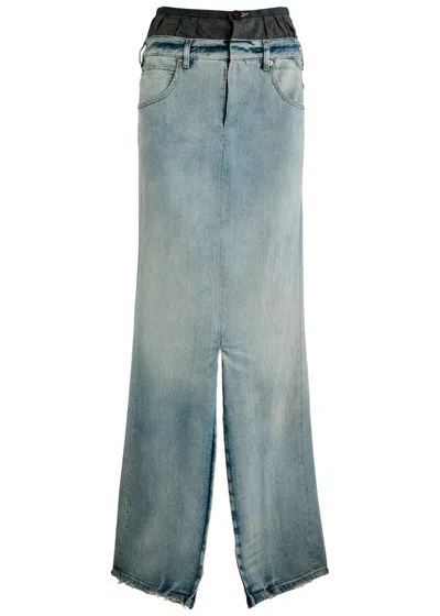 Maison Margiela Distressed Denim Maxi Skirt