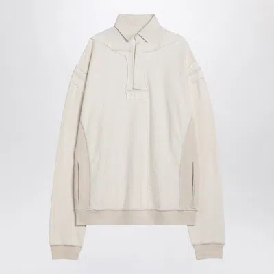 MAISON MARGIELA MAISON MARGIELA  DISTRESSED-EFFECT ECRU SWEATSHIRT