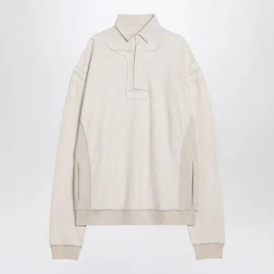 MAISON MARGIELA MAISON MARGIELA DISTRESSED-EFFECT ECRU SWEATSHIRT