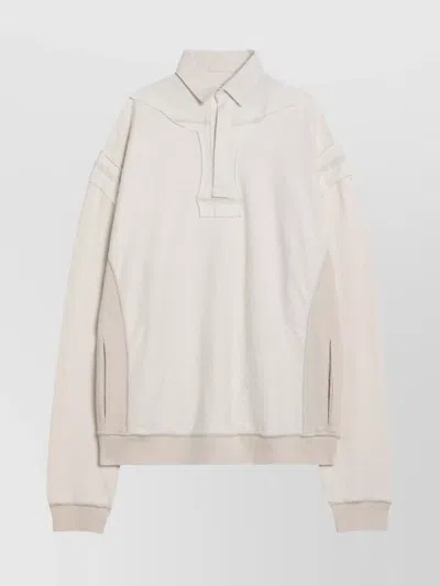 Maison Margiela Distressed Effect Ecru Sweatshirt In Multi