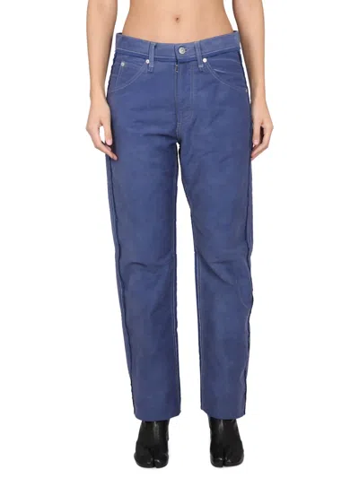 Maison Margiela Distressed Effect Jeans For Women In Blue