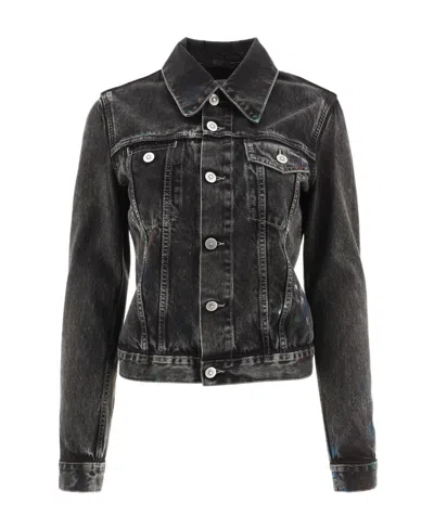 Maison Margiela Distressed-finish Denim Jacket In Black