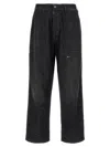 Maison Margiela Men's Distressed Jeans With Paint Splatters