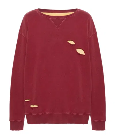 MAISON MARGIELA MAISON MARGIELA DISTRESSED OVERSIZED SWEATSHIRT