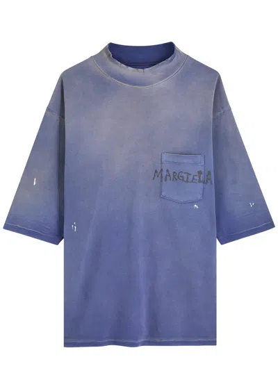 Maison Margiela Distressed Logo-printed Cotton T-shirt