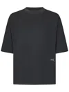 Maison Margiela Distressed Oversized Black Cotton T-shirt In Black
