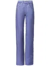Maison Margiela Frayed-detail Straight-leg Jeans In Blau