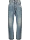 Maison Margiela Ankle-length Straight Jeans In Blau