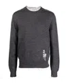 Maison Margiela Distressed Wool Jumper In Black