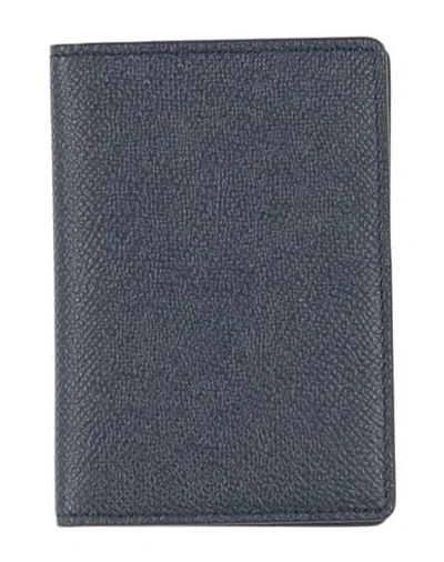 Maison Margiela Document Holder Navy Size - Bovine Leather In Blue