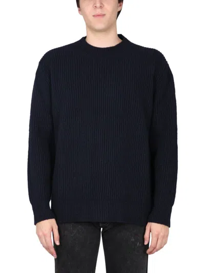 Maison Margiela Donegal Knit Pullover In Blue