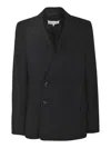 Maison Margiela Double-breasted Blazer Blazer And Suits Black In Black