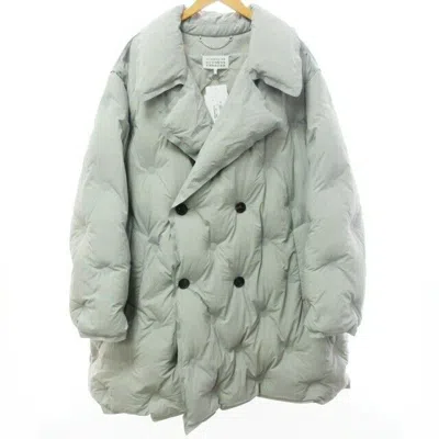 Pre-owned Maison Margiela Double Breasted Coat Jacket A/w21 In Ash Gray