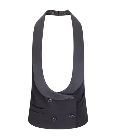 Maison Margiela Sleeveless Vest In Black