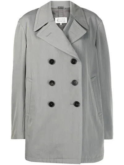 Maison Margiela Double-breasted Blazer In Grey