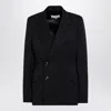 Maison Margiela Black Double-breasted Jacket In Wool In Black