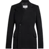 Maison Margiela Slim-fit Wool Jacket With A Fitted Waist In Black