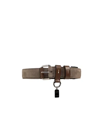 Maison Margiela Double Ring Belt In Brown